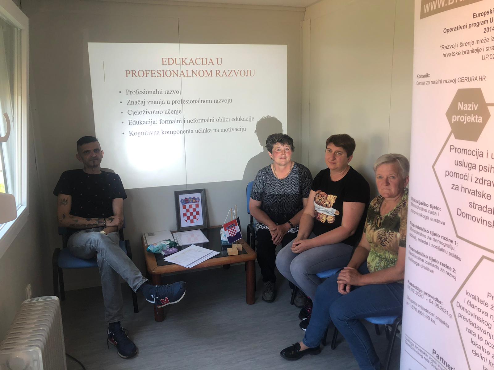 Održan 2. ciklus radionica u Klubu veterana u Glini na temu "Motivacija"