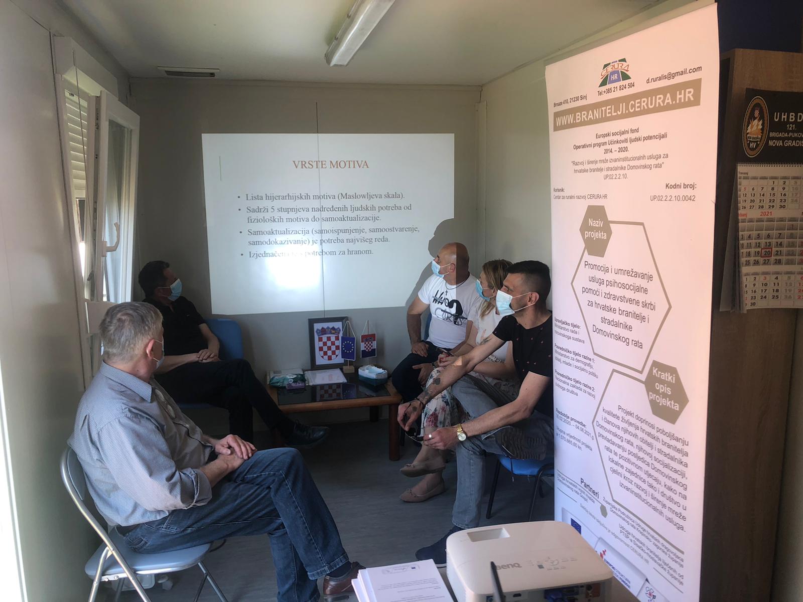 Održan 3. ciklus radionica u Klubu veterana u Glini na temu "Jačanje kompentencija"